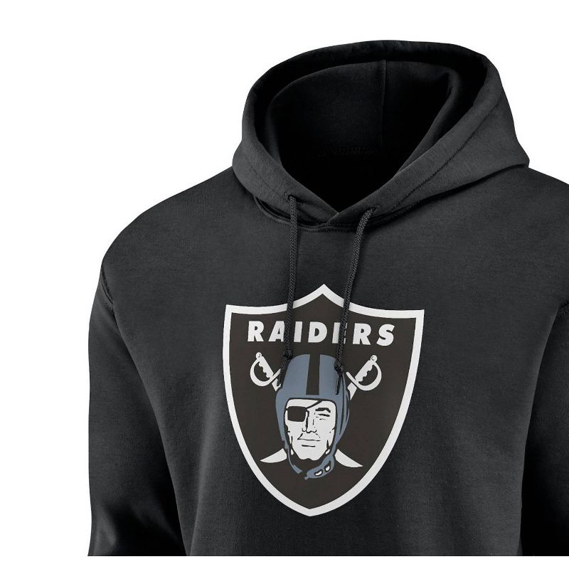 NFL Las Vegas Raiders Long Sleeve Core Big &#38; Tall Fleece Hooded Sweatshirt, 3 of 4