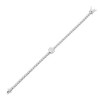 Bella Silver Sterling Silver, Oval & Round CZ Tennis Bracelet - Silver - 2 of 3