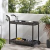 Vynxaria Bar Serving Carts, Mobile Entertaining Solution with Handle, 38.25"W x 19"D x 35.5"H - 4 of 4