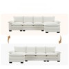 FONTOI Sofas, Reversible Sofa Couch with Side Storage Pockets, L-shaped Sofa with Double Seat Cushions, for Living Room Office, White, 118"*33"*55" - 3 of 4