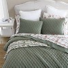 Laura Ashley Diamond 100% Polyester Quilt Bedding Set Green - image 4 of 4