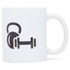 Elanze Designs Witness the Fitness Weights 11 Ounce White Ceramic Coffee Mug - 2 of 2
