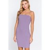 Slickblue Straight Neck Ribbed Cami Mini Dress, Elastic String Detail, Rayon-Spandex, Color Options, Size S-L - 2 of 4