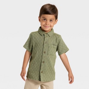 Toddler Boys' Short Sleeve Woven Shirt - Cat & Jack™ - 1 of 3