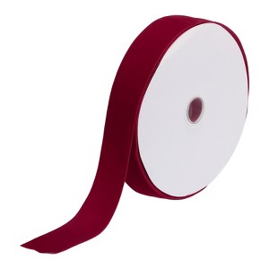 Unique Bargains Soft Single Face Spool Silky Velvet Ribbon for Bouquets DIY Crafts - 1 of 3
