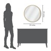 Americanflat 20" Framed Dark Oak Round Mirror - Circular Mirror for Wall Decor - Large Round Mirror for Bathroom, Bedroom, Entryway, and Living Room - 4 of 4