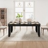71" Farmhouse Executive Desk, Large Home Office Desks, Two Person Simple Laptop Computer Desk, Work from Home Study Desk, Sturdy Wooden Frame - 3 of 4