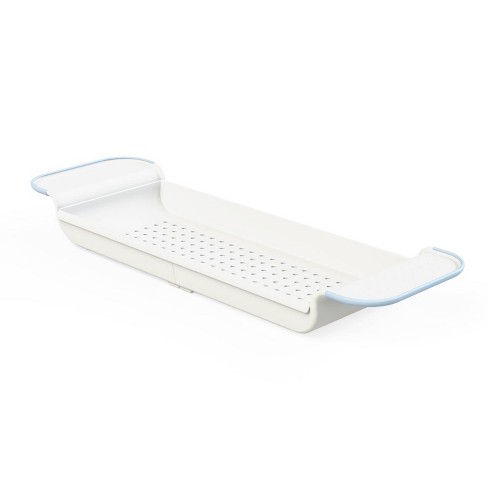 Madesmart Expandable Bath Tray for Bathtubs, Plastic Shower and