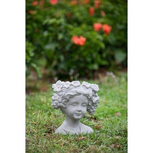 Okak Greek Style Cement Head Planter Classic Sculptural Flower Pot for Indoor & Outdoor Garden Decor,6 Different Sizes - 1 of 4
