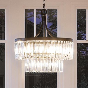 Urban Ambiance Luxury Traditional Chandelier,  23-7/8"H x 22-1/4"W,  Olde Bronze Finish, UHP2462 - 1 of 4