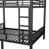 NicBex Bunk Bed with Ladder,Metal Bunk Bed Frame with Safety Guardrail and Slats Support for Kids Teens Dorm Rooms,Black - 4 of 4