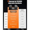 FEIERDUN 15-in-1 Adjustable Dumbbell Set with Storage Box, 52.5 lb Quick-Adjust Free Weight - 2 of 4