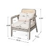 Christopher Knight Home Terry Patio Rustic Acacia Wood Club Chair with Water Resistant Cushions (Set of 2) - 3 of 4