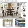 5-Piece Vintage Dining Set, Round Table with Pedestal Table Base and 4 Upholstered Chairs 4S - ModernLuxe - image 4 of 4