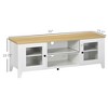 Modern TV Stand Entertainment Center with Shelves and Cabinets for Flatscreen TVs up to 60" for Bedroom and Living Room - 3 of 4