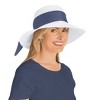 Collections Etc Ribbon Trim Wide Brim Adjustable Straw Hat - 2 of 4