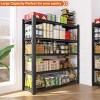 ALEXOUN 5 Tier Black Heavy Duty Metal Storage Shelves,Open Back Adjustable Shelves Strong Load Bearing for Garage,Pantry,Office. - 2 of 4
