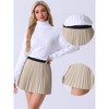 Allegra K Women's Pleated High Waist Mini Length Skirt - 2 of 4