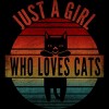 Men's Design By Humans JUST A GIRL WHO LOVES CATS By punsalan T-Shirt - 2 of 2