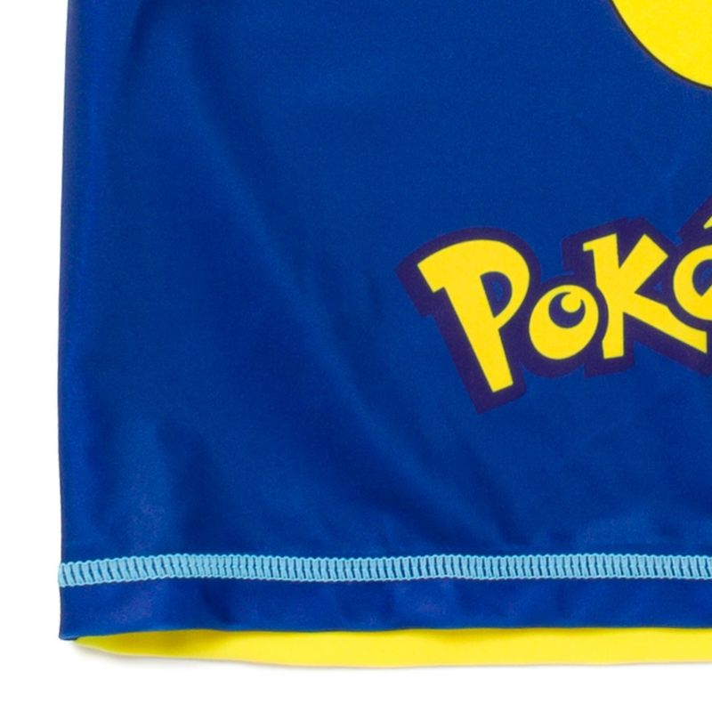 Pokemon Pikachu UPF 50+ Rash Guard Swim Shirt Little Kid to Big Kid, 4 of 8