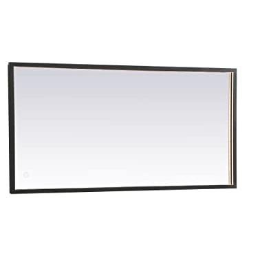 Elegant Lighting Pier 20x30 inch LED Mirror with Adjustable Color Temperature 3000K/4200K/6400K in Black
