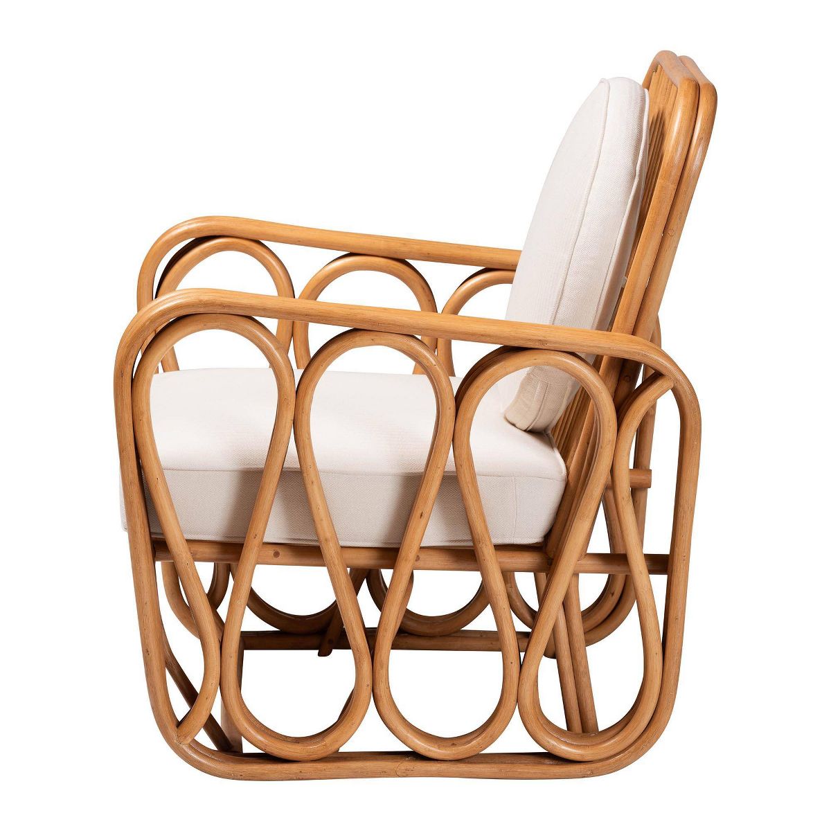 bali & pari Tiramisu Rattan Arm Chair Light Honey/White - thumbnail 9