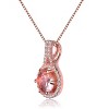 Guili Rose Gold Overlay Pendant featuring Champagne Cubic Zirconia for an Elegant, Radiant Look Perfect for Special Occasions or Daily Wear - 2 of 3