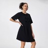 Women's Short Sleeve Bows Shirtdress - A New Day™ Black - 4 of 4