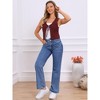 Jess by Meiko Women's Lightweight Cable Knit Tie Vest - 3 of 4