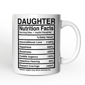 Daughter Nutrition Facts Mug, Birthday Gift (Non-Custom Only)| OrnamentallyYou - 1 of 4