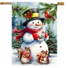 Briarwood Lane Winter House Flag 40x28 For Outdoor Hot Cocoa Snowman For Winter House Flag - 2 of 4