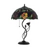 Chloe Lighting Mariebelle Tiffany-Style Floral Stained Glass Table Lamp 16" Width - 2 of 4
