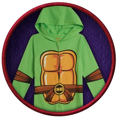 TMNT Costume Hooded Sweatshirt with Detachable Eye Mask - S / Raphael