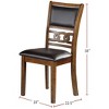 Okak Vintage Upholstered Dining Chairs Set of 2, Solid Rubberwood Kitchen Side Chairs with Unique Back for Dining/Living Room - 4 of 4
