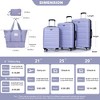 TUYOHW Luggage Set of 5 Pieces, Expandable Hard PC Luggage Set with TSA Lock for Rotating Wheels, Lightweight Rolling Luggage for Men and Women - 3 of 4