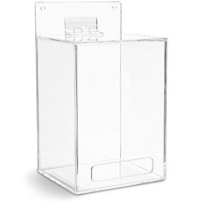 Wall Mount Acrylic Dispenser Container for Hairnet/ Shoe Cover/ Gloves, Sanitation Tool Box Use in Lab & Kitchen