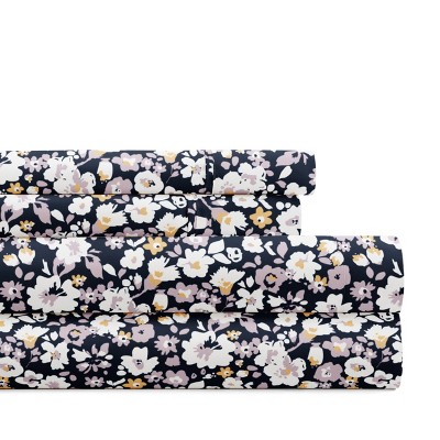Delicate Blossoms Floral Patterned Ultra-Soft 4 Piece Bed Sheet Set - Becky Cameron