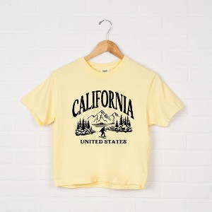 Simply Sage Market Women's California Forest Scene Short Sleeve Relaxed Fit Cropped Tee - 1 of 4