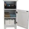 Redmon Shaker Style Single Door Cabinet, Bathroom Storage Organizer, White - 3 of 4