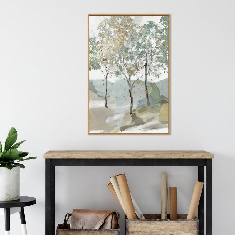 22&#34; x 33&#34; Breezy Landscape Trees II by Allison Pearce Framed Canvas Wall Art Light Brown - Amanti Art, 6 of 11