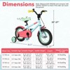 Infans 12" Kids Bike w/Adjustable Saddle Handlebar Removable Training Wheels Handbrake - 2 of 4