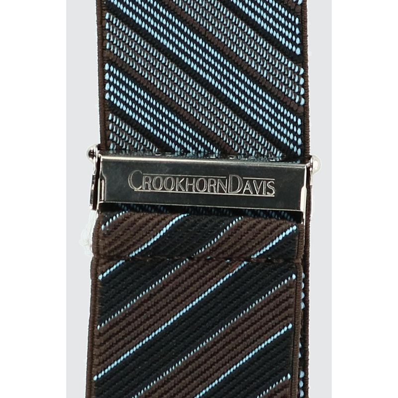 CrookhornDavis Men's Park Avenue Diagonal Stripe Button End Elastic Braces, 4 of 5