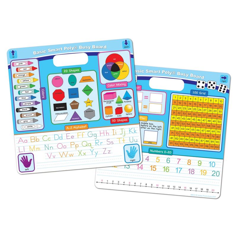 Ashley Productions Smart Poly Educational Activity Busy Board, Dry Erase with Crayon, 1 of 4