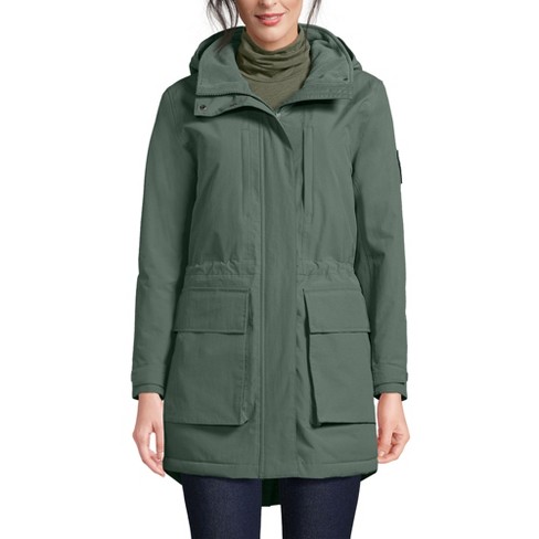 Lands End Women s Squall Waterproof Insulated Winter Parka Medium Spruce Target