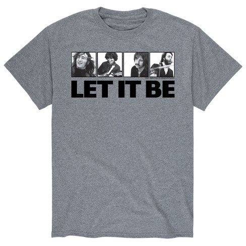 Men s The Beatles Let It Be Photos Short Sleeve Graphic T Shirt Athletic Heather Small