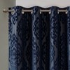 Knitted Jacquard Damask Total Blackout Grommet Top Curtain Panel(Only 1 Pc Panel) - 4 of 4