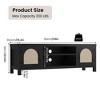 GustoWave TV Stand for Living Room, Fits 65" TVs, TV Console Cabinet with Rattan Door and Adjustable Shelves, Media Console with 2-Tier Open Storage - 2 of 4
