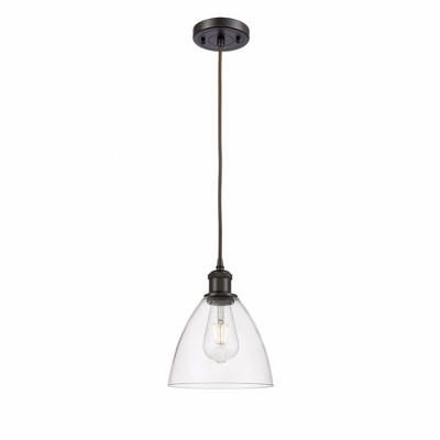 Bristol Glass - 1 Light Mini Pendant In Industrial Style-11.25 Inches Tall and 7.5 Inches Wide