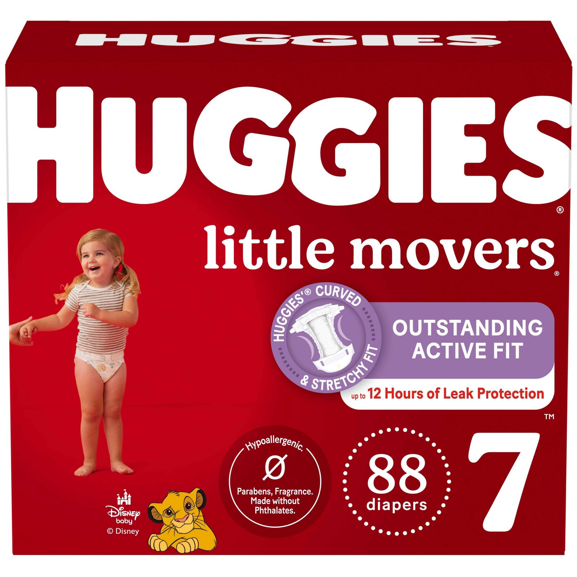 Huggies Little Movers Diapers  - Size 7 - 88ct