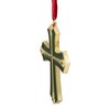 Northlight 3.5" Green and Gold Layering Effect Cross Christmas Ornament with Crystals - 3 of 4